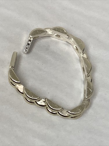 Vintage Mid Century Modern Rivo Swiss Made Brevet Silver Link Flexible Bracelet - Picture 8 of 8