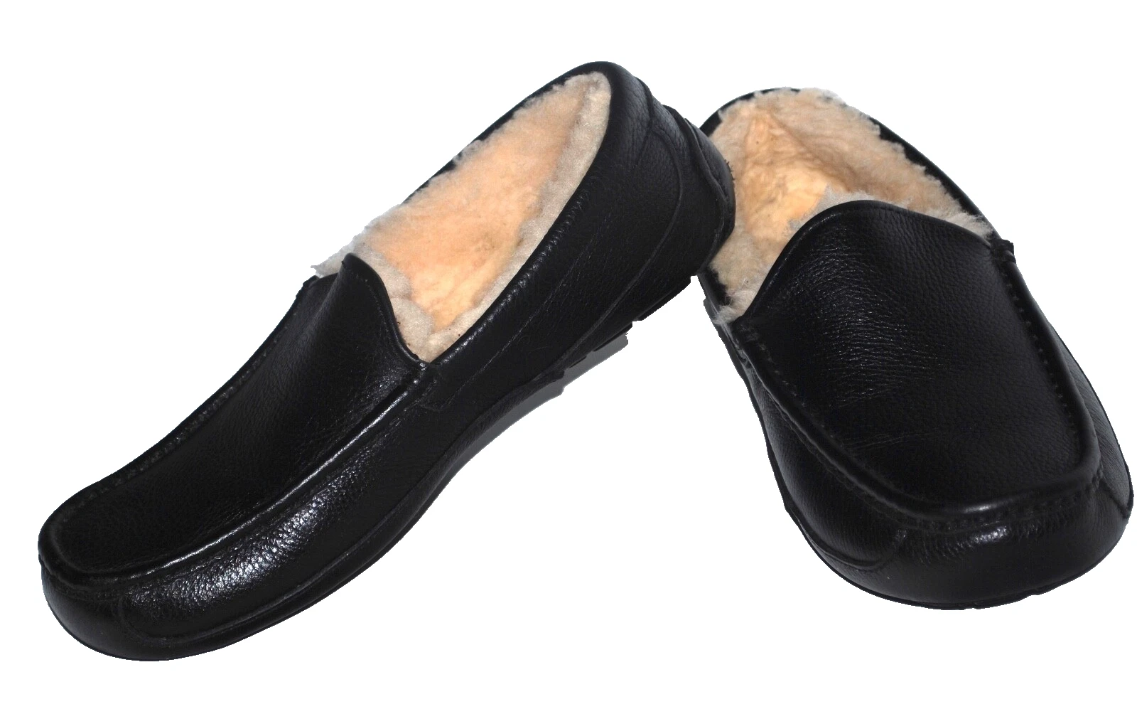 Pantofole Ugg uomo Ascot in pelle s n 5379b. Nero taglia 10.