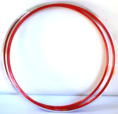 Paire De Jantes Rigida Nova – Aluminium Rouge – 700 – 36 Trous – Pour Vélo Route/course – Neuves