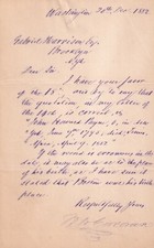*3* 1882/83 letters - William Wilson Corcoran to Harrison re: John Howard Payne 