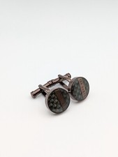 New Mens Ted Baker London Brass Carbon Fibre Cufflinks No Box, Gift for Him C29