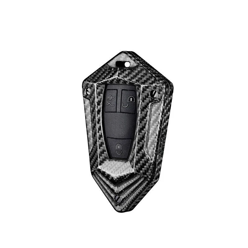 Чехол для автомобильного ключа из углеродного волокна для Benz CLA CLS CLK GLK C E S W203 W204 W212  - Изображение 3 из 4