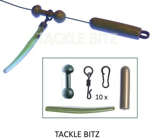 Carp Fishing Tackle 10 x Helicopter Rig Components GN Chod beads swivels Sleeves - Picture 2 of 7