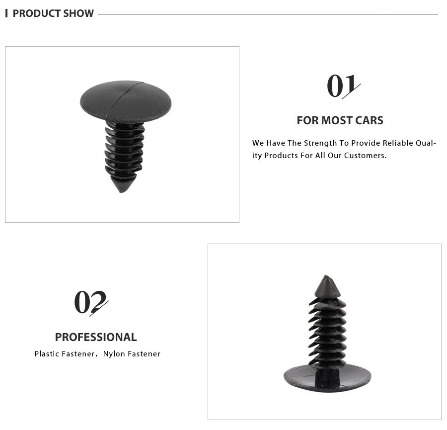 100pc Car Body Plastic Screw Fasteners Trim Moulding Clip Assortments