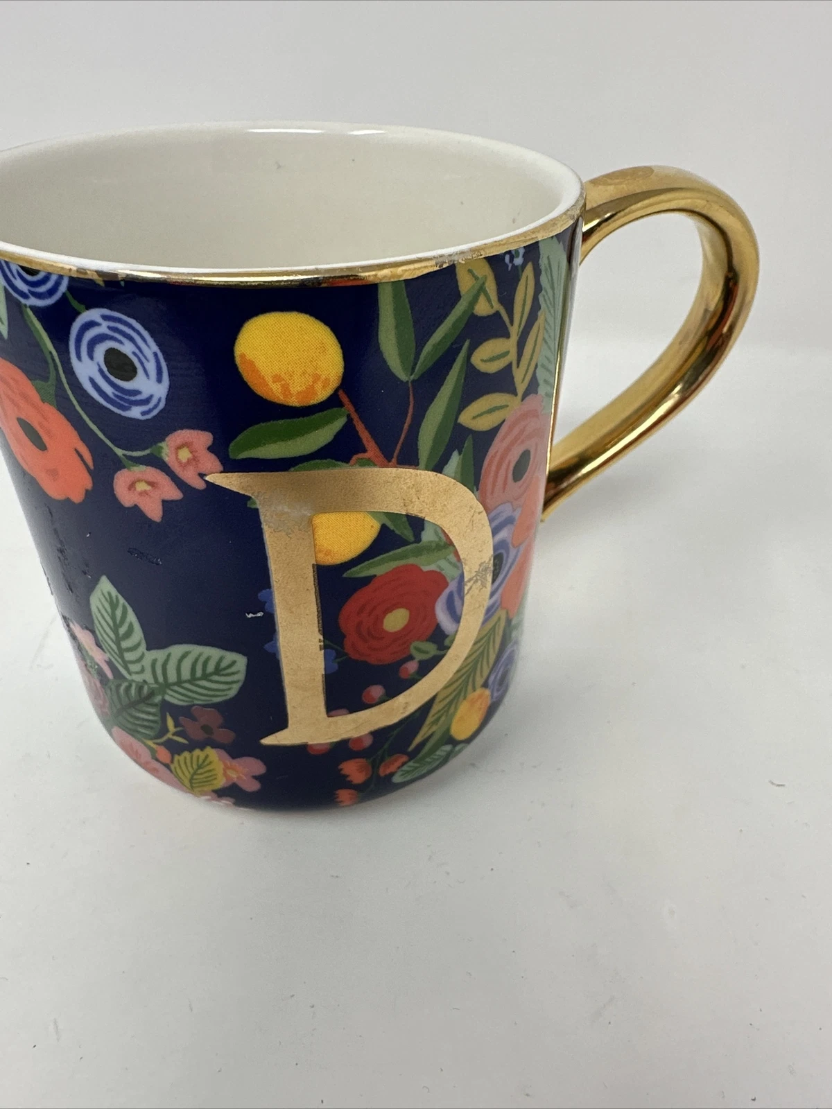 Rifle Paper Co. for Anthropologie Floral Monogram Mug