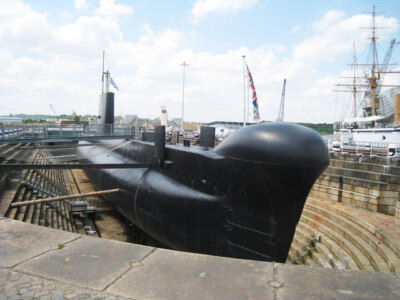 Photo 6x4 HM Submarine Ocelot, Dry Dock Number 3, Chatham Dockyard, Kent  c2009