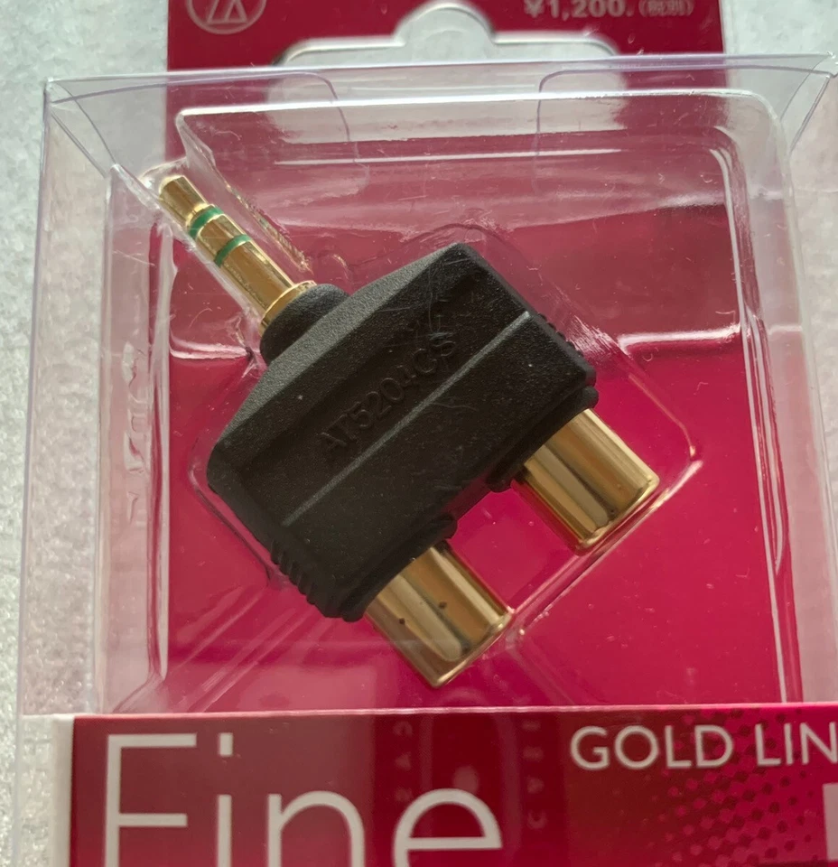 audio-technica AT5204CS GOLD LINK Fine Plug Adapter Stereo mini ⇔ RCA × 2 Japan - Image 3 of 4