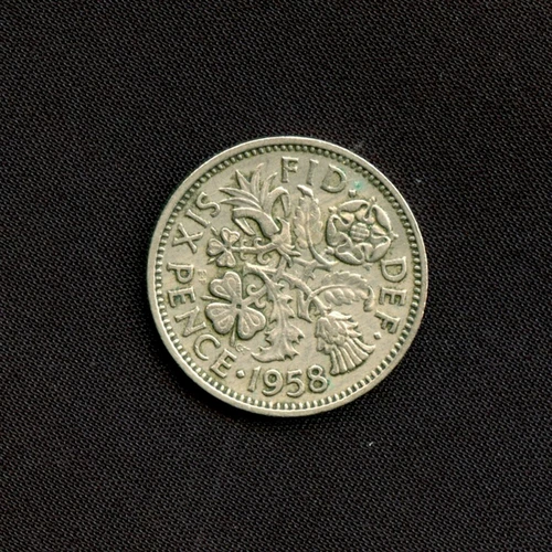 1958 Elizabeth II Sixpence — photo from another recent sale