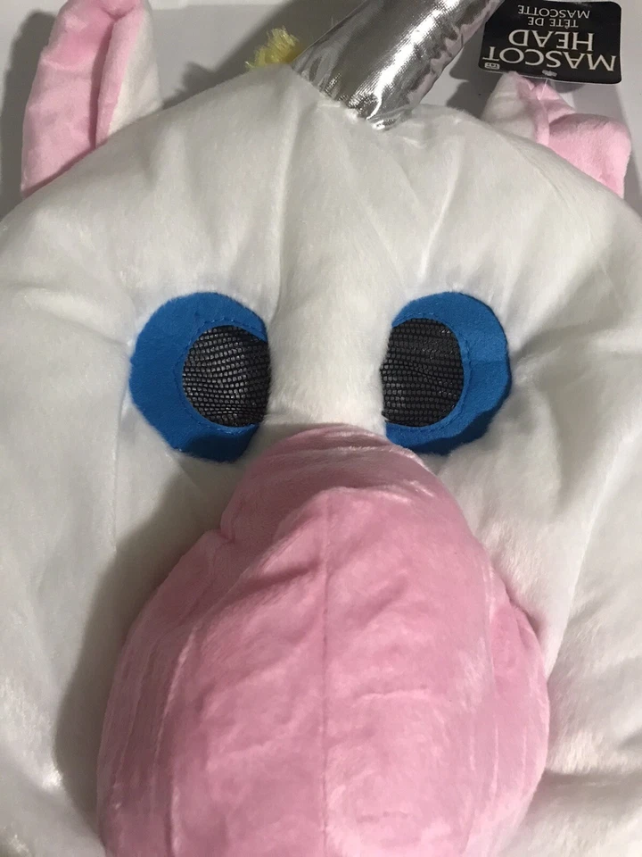 Plush Unicorn Deluxe Mascot Mask Head By Forum Novelties New For Halloween - Image 4 of 4