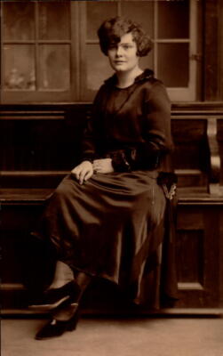 Vintage RPPC photo postcard Beatrice Aged 15 Years and 3 Months March 1926