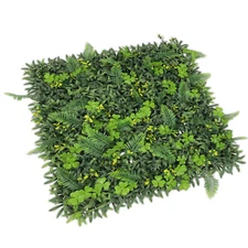 20" Artificial Faux 3D Mix Leaves Wall Panel Fence Screen Home Outdoor Decor #11