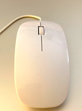 Wired 3D Optical Mouse White 5V 100mA Ergonomic Laptop/Desktop Ultra-thin