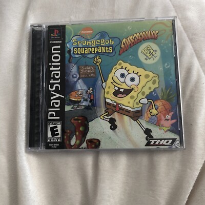 SpongeBob SquarePants: SuperSponge Black Label (Sony PlayStation 1 PS1) Complete