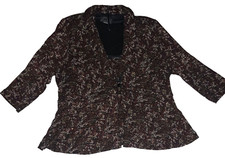 Alex Evenings Blazer Tank Top Gold Burgundy Black 2 Pc Formal Size 2XL Stretch