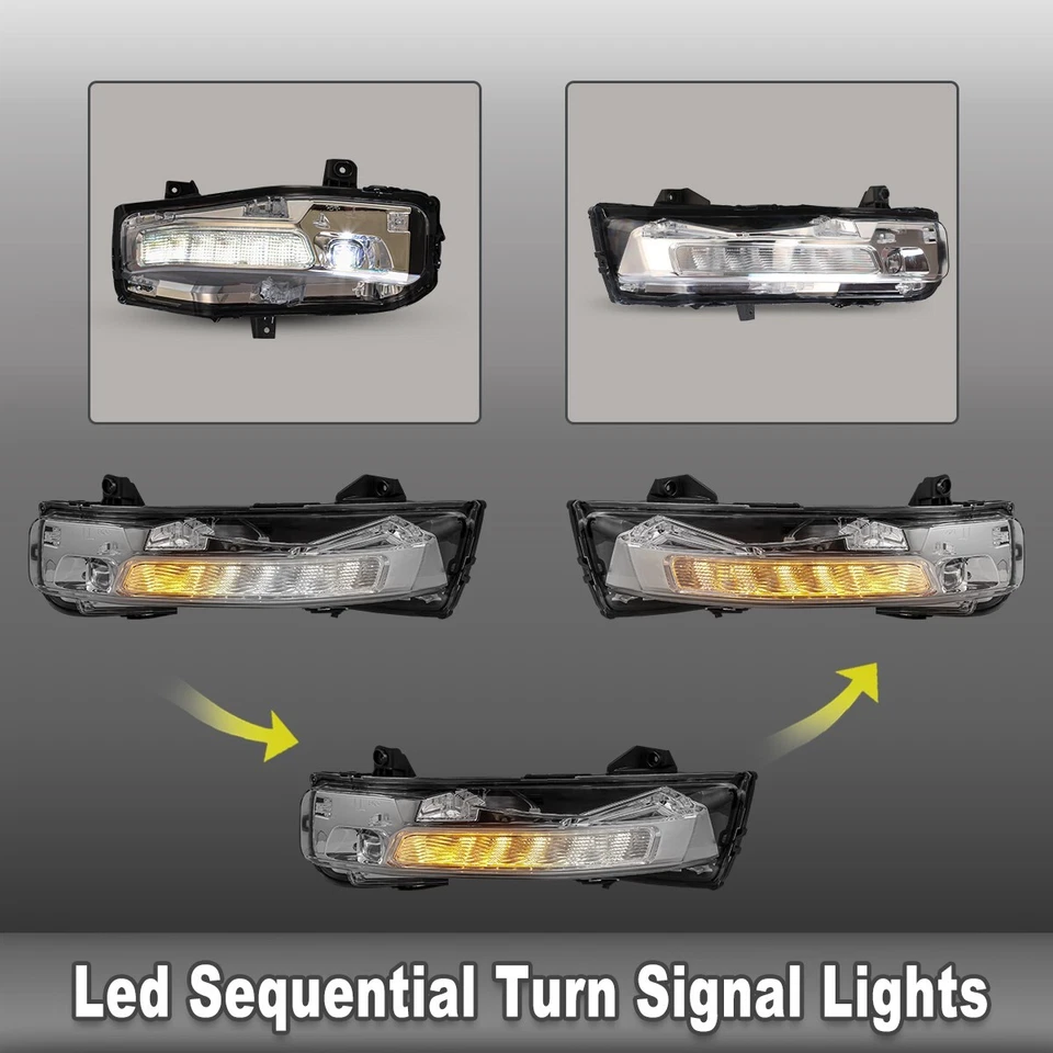 PARES de luces antiniebla para Ford Mustang 2018-2022 LED DRL 18-22 señal de giro secuencial Foto 4 de 4