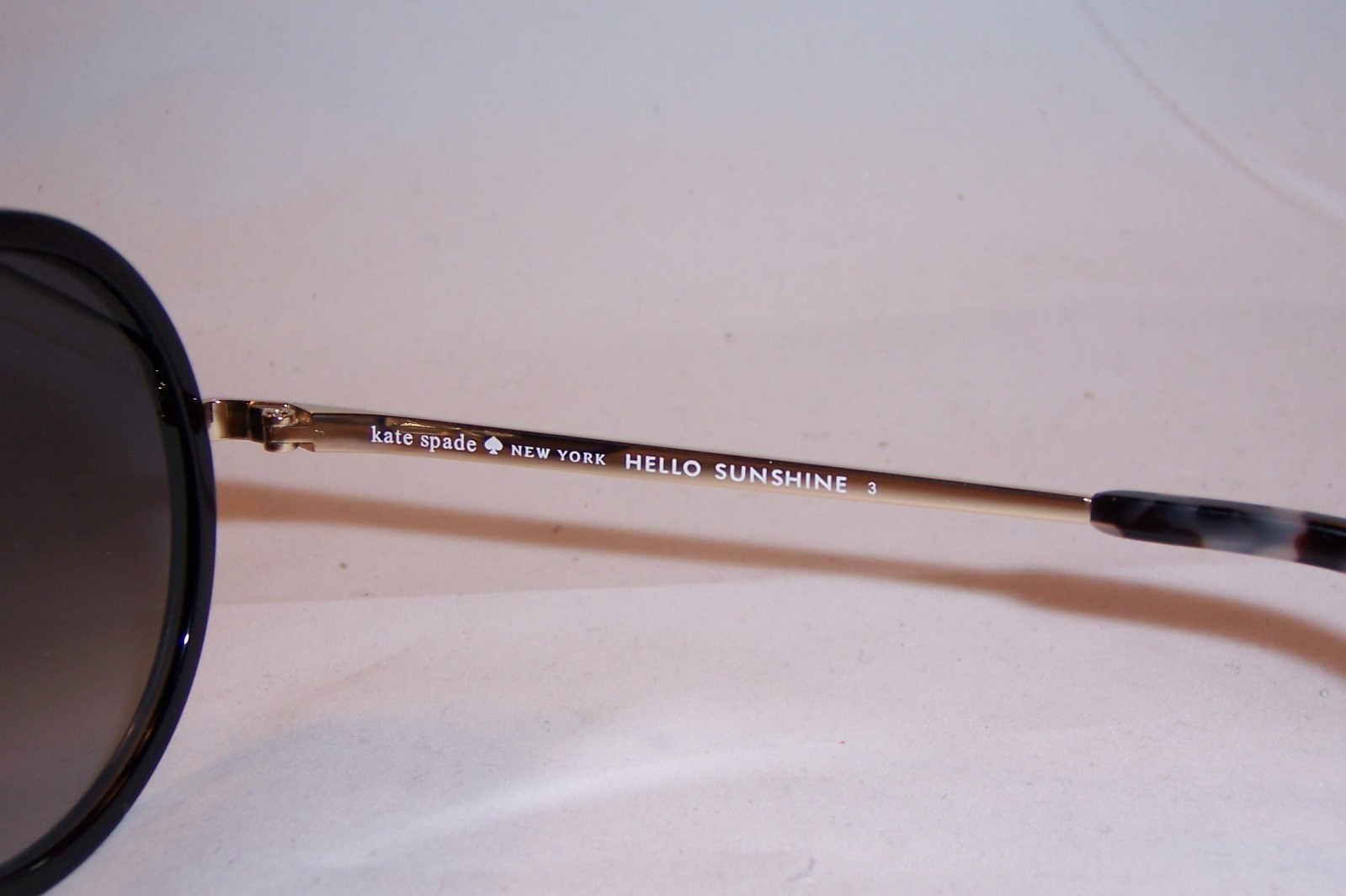 NEW KATE SPADE SUNGLASSES LAMONICA/S 2M29O BLACK GOLD/GRAY AUTHENTIC