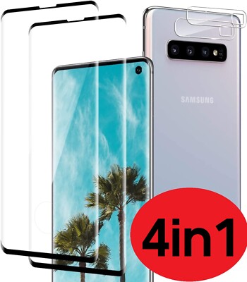 4in1 Samsung Galaxy S10 / + Plus 2x 9h Schutzglas 2x Kameraschutz 9H Panzerfolie