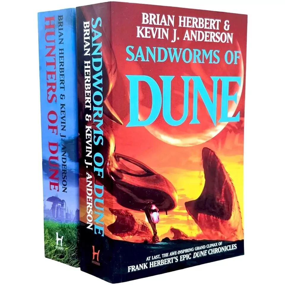 Dune Sequels 2 Books Collection Set (Hunters of Dune & Sandworms of Dune)