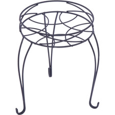 13IN Mainstays round Matte Black Metal Plant Stand