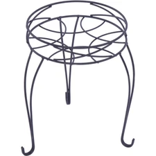 13IN Mainstays round Matte Black Metal Plant Stand