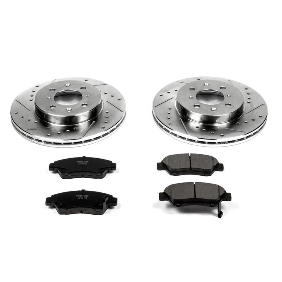 Powerstop K696 2-Wheel Set Brake Disc and Pad Kits Front for Honda Civic 03-05 - Image 3 of 3