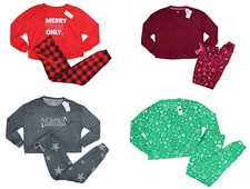 Jenni Intimates 2-Piece Ultra Soft Top  Pants Printed Women's Pajama Set NWT