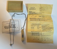 Collier montre pendentif vintage Sonnet Interpur LCD quartz doré