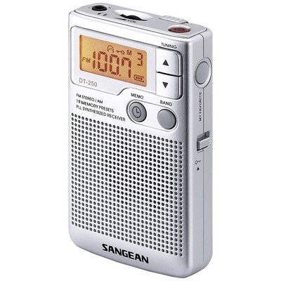 Sangean Pocket 250 Taschenradio UKW, MW Silber