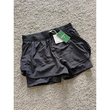 Halara Breezeful 2-in-1 Athletic Shorts Black Double Layer Running Gym Women M
