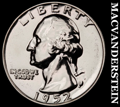 1952 Washington Quarter- Silver- Choice Gem Proof Luster No Reserve #J1468