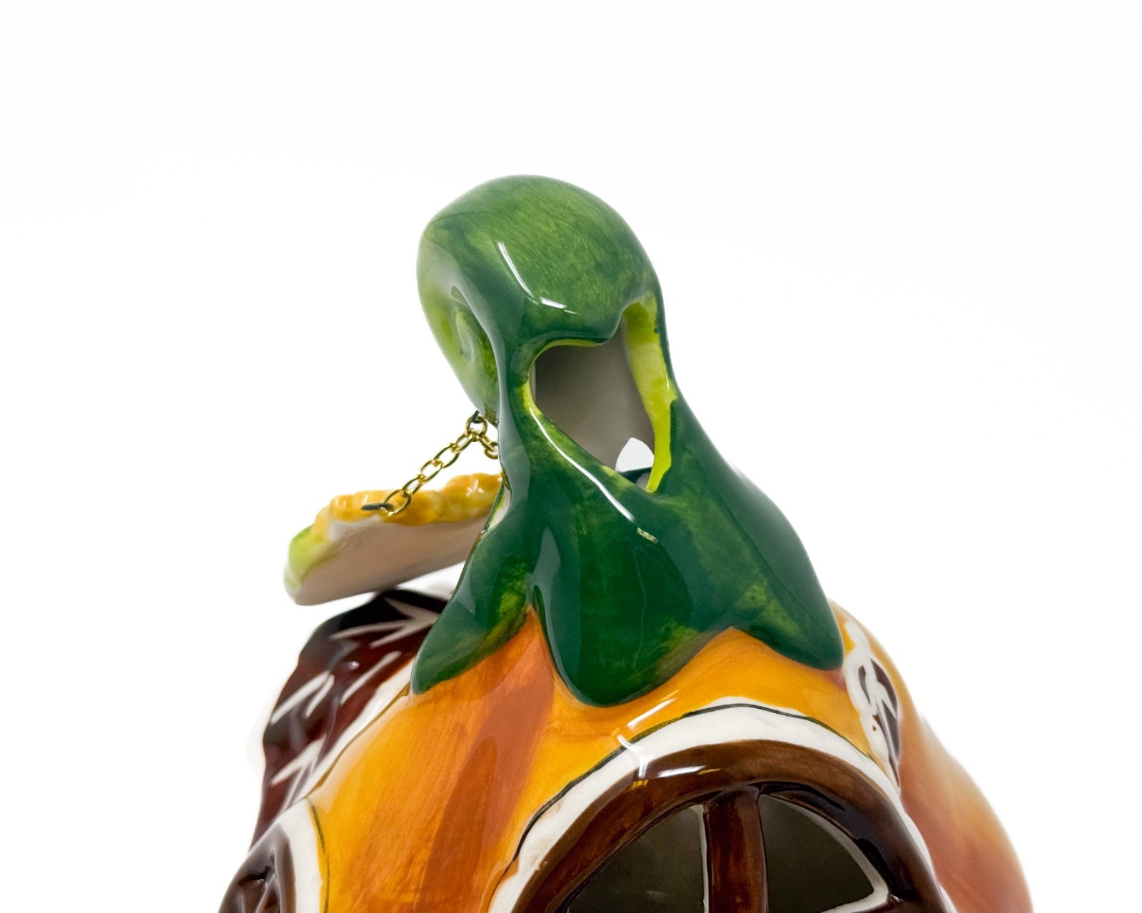 Blue Sky Clayworks Pumpkin Pie Cottage Tealight House Cat Figurine Fall Decor