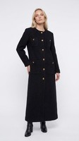 Sandro Mantel Schwarz Wolle Lang Gr. 40 FR Damen SFPOU00582