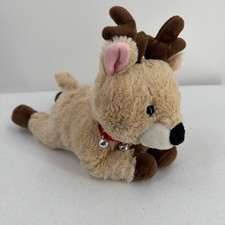 Holiday Lane Animated Plush Reindeer Antlers Head Tail Sings Jingle Bell Rock