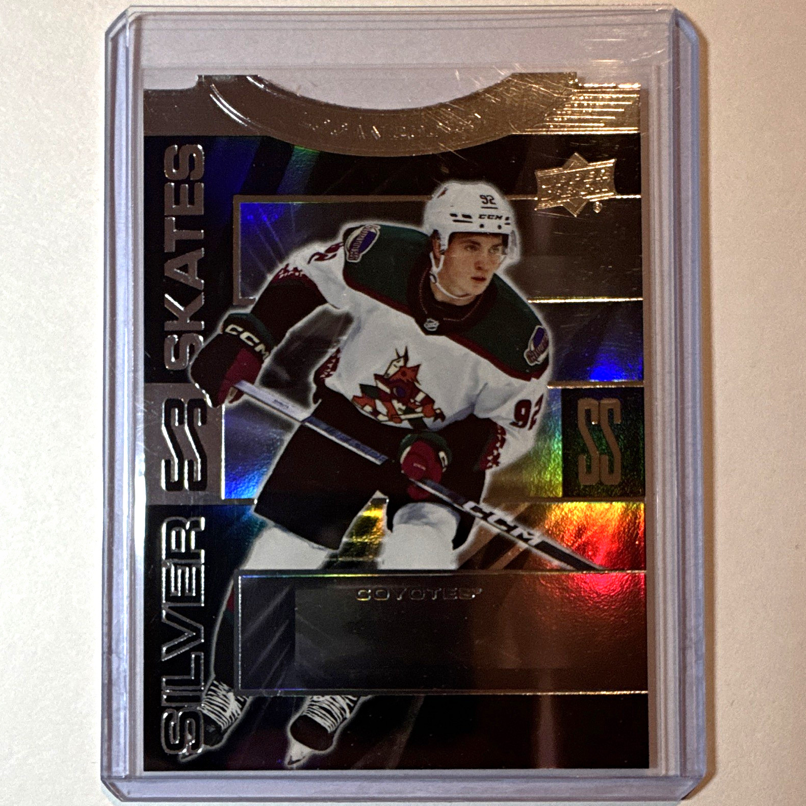 Logan Cooley #SS-28 Hockey Cards 2023 Upper Deck Silver Skate trading card — raw and PSA graded price guide