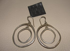 SILPADA 925 STERLING SILVER MODERN DANGLE DROP EARRINGS Double Halo 7.2 GRAMS NR — photo 2