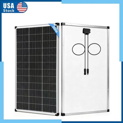 200 Watt 18V Solar Panel N-Type 18BB 25% PV for Off-Grid Battery Power Charge US