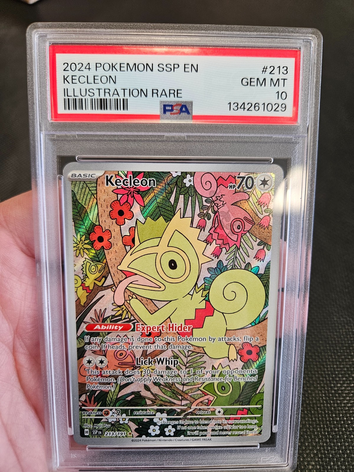 Kecleon 213/191 Sv08: Surging Sparks Holo PSA 10 Certified