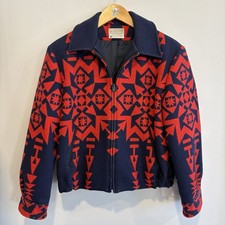 Vintage Womens Pendleton Wool Jacket - Aztec / Southwestern Style - Made in USA