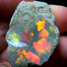 Ethiopian Opal Welo Rough  VIDEO 46.16 CTs AAA FIRE Cutting Grade USA DEALER