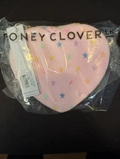 NWT STONEY CLOVER LANE PARK & BEACH HEART BOX PINK VELVET RAINBOW STARS