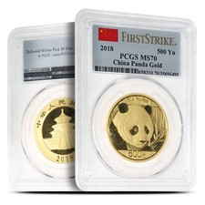30 Gram Chinese Gold Panda Coin MS70 (Random Year, Label, PCGS or NGC) 5414.99 per troy oz