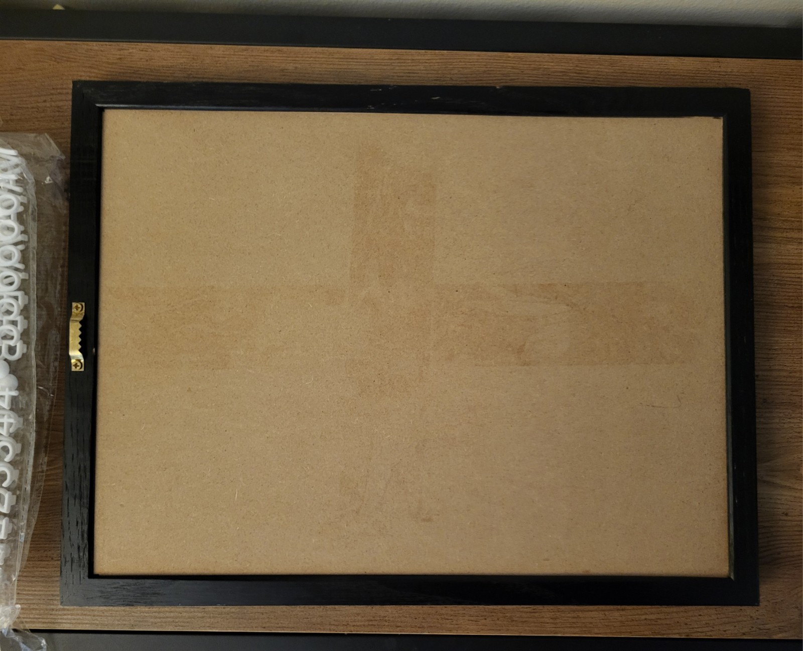 NEW Message Letter Board with Letters Black Wood Frame Plastic Letters 16" X 12"