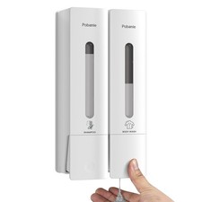 1984 Shampoo and Conditioner Dispenser Wall Mount Shower 2 Chamber No Drill