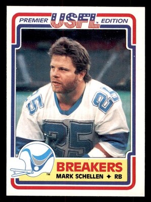 1984 Topps USFL - Mark Schellen #81 NM