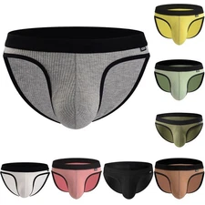 Briefs Male Beachwear Bulge Pouch Underpants Elastic Waist Briefs Low Rise