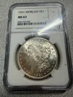 1921-P  $1  MORGAN SILVER DOLLAR  "PHILADELPHIA"  NGC MS63 4541725-047