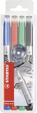 Permanent-Marker - STABILO Write-4-all - superfein - 4er Pack - blau, rot, grün,