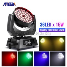 PAIDUN 36x15W LED Zoom Wash Moving Head Light RGBWA DMX DJ Disco Bar Show Event