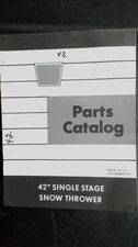 White 42" Single Stage Snow Thrower Parts Catalog Form 433 1972