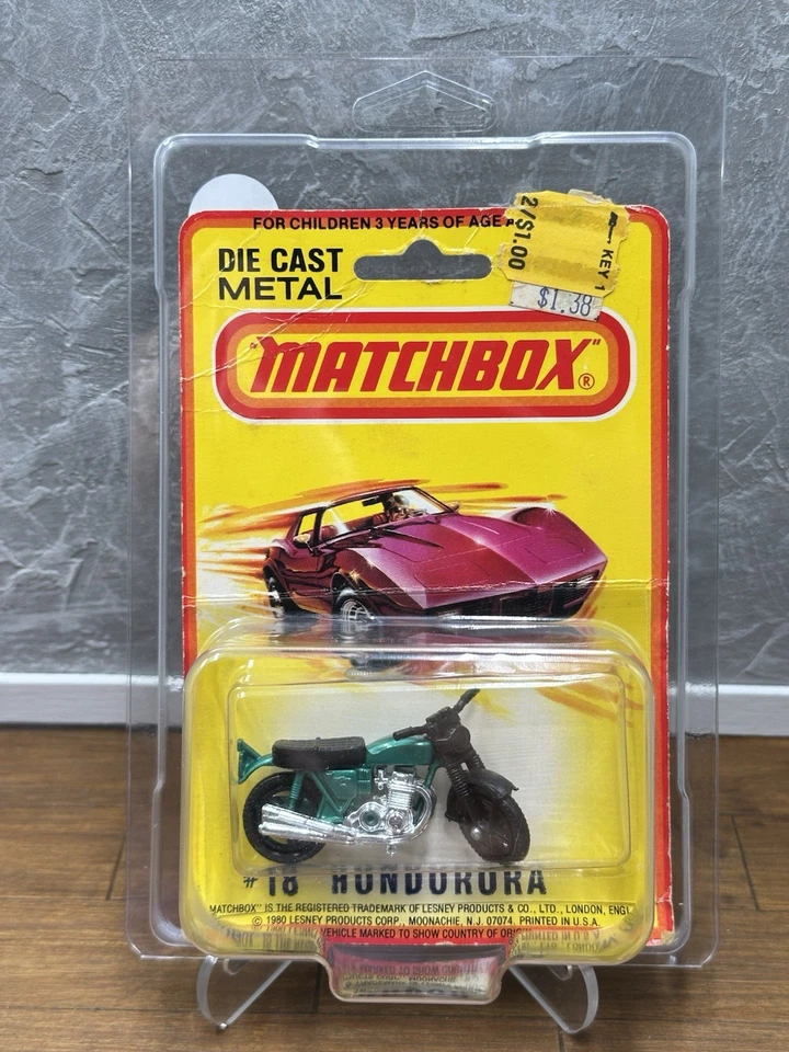 Vintage 1980 Matchbox Lesney Hondarora  Motorcycle  # 18 Green - Image 3 of 4